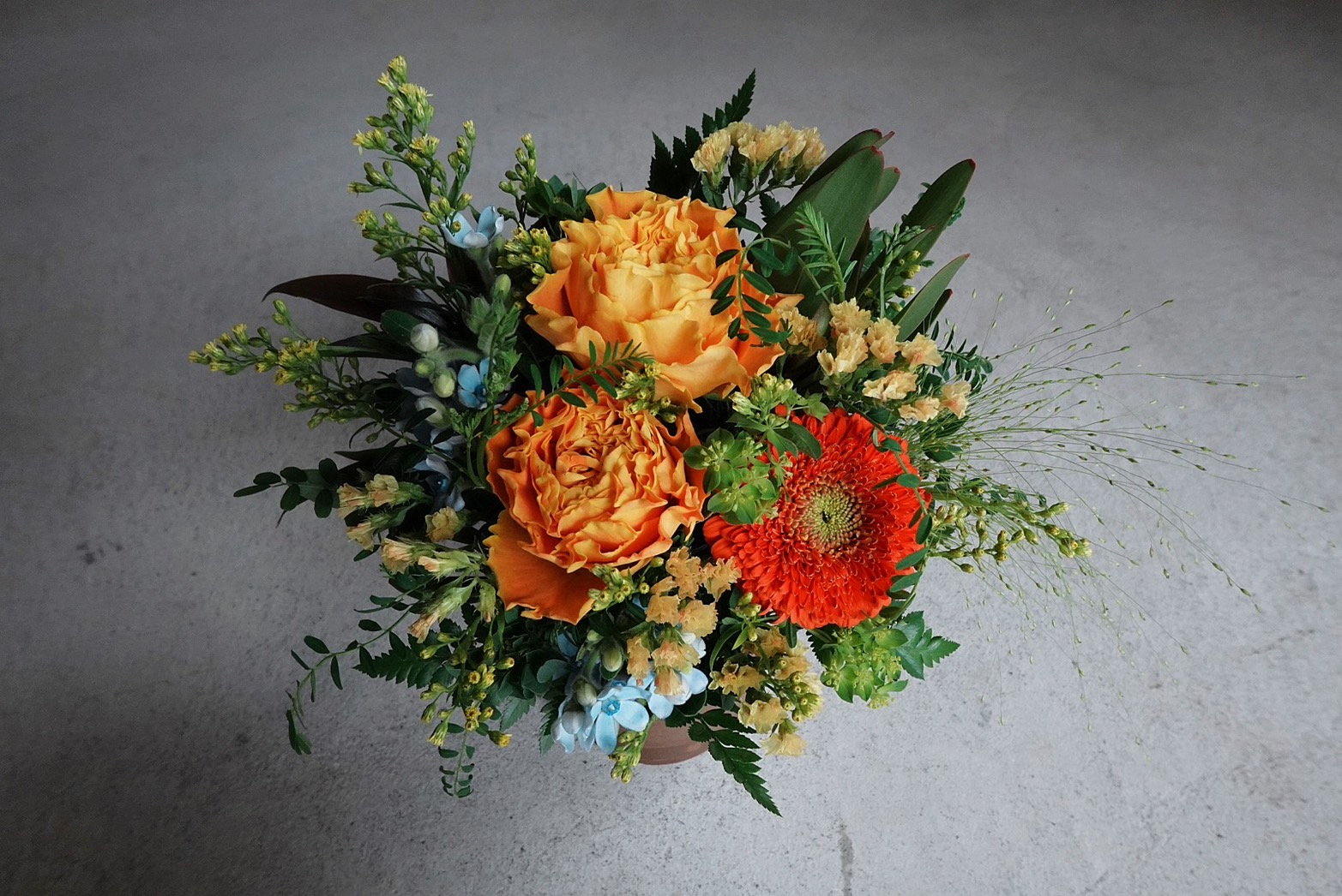 #オトナみらい館　黄色いお花でつくる父の日のアレンジメント